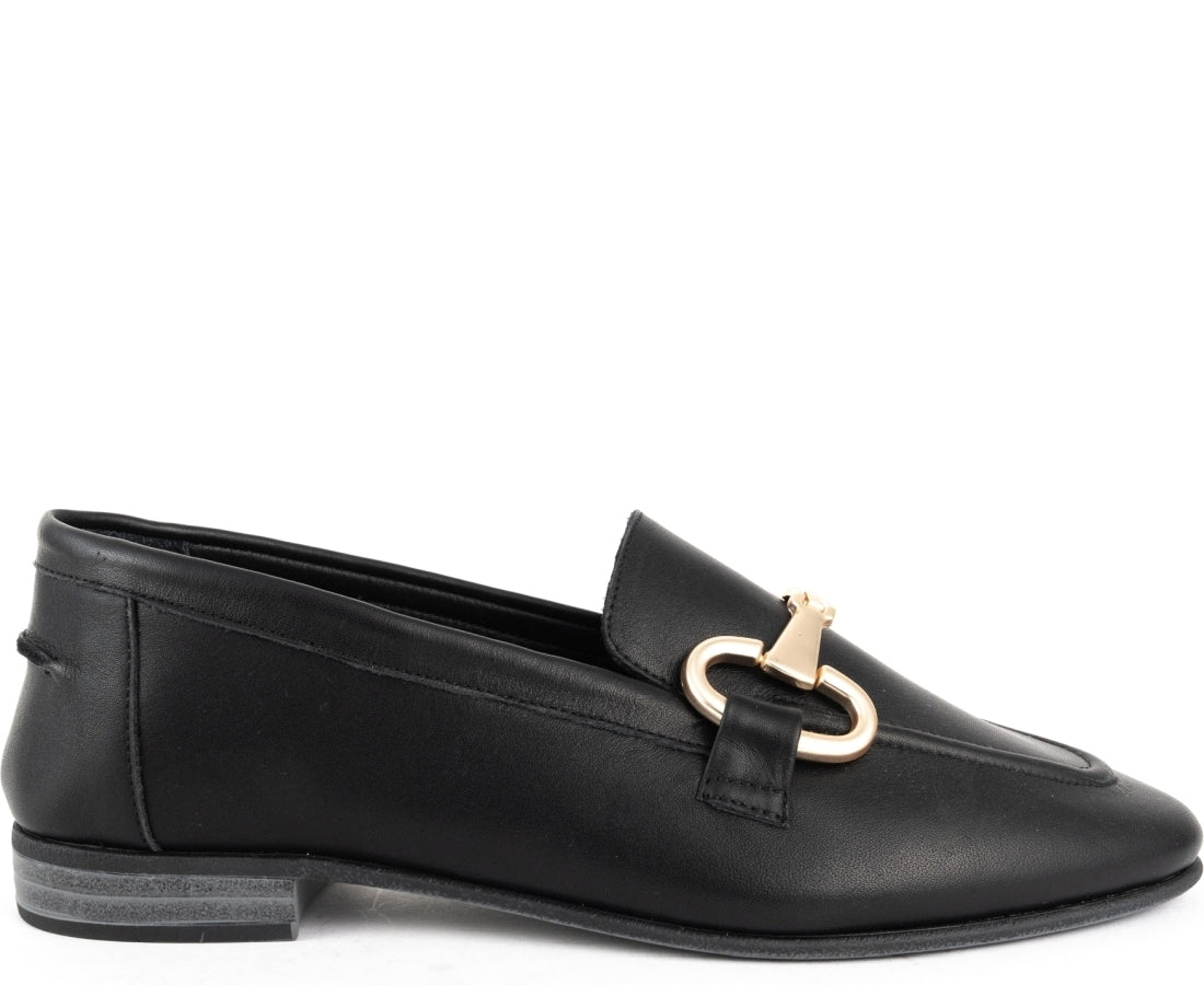 black classic closed loafers
