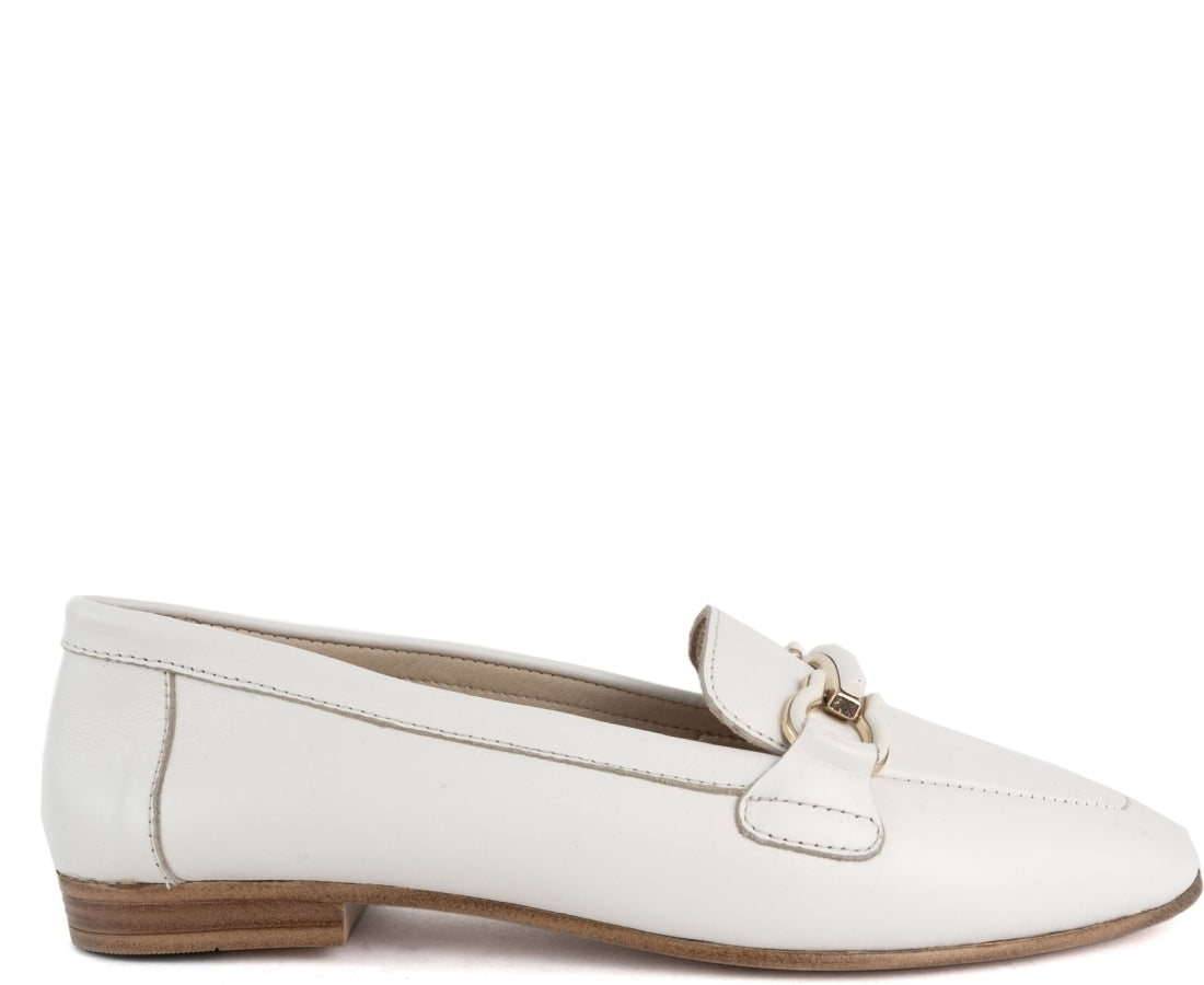 cream classic closed loafers