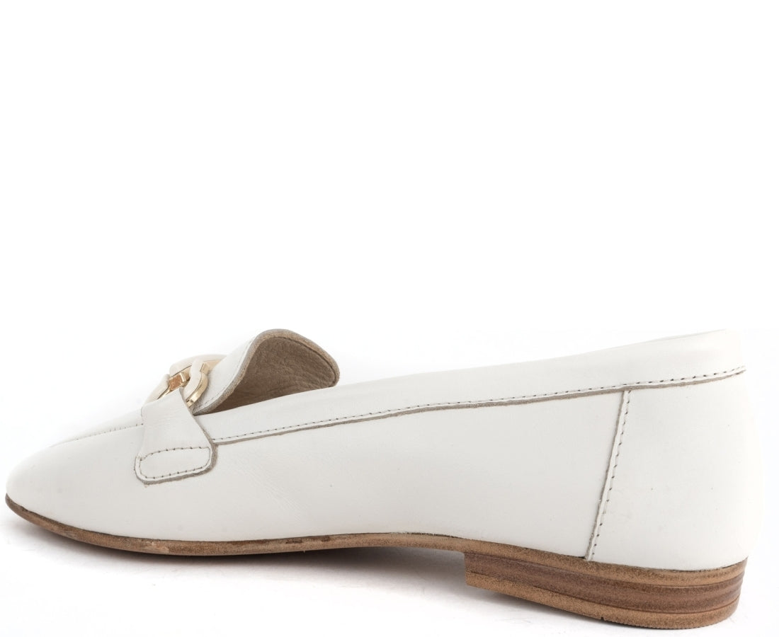 cream classic closed loafers