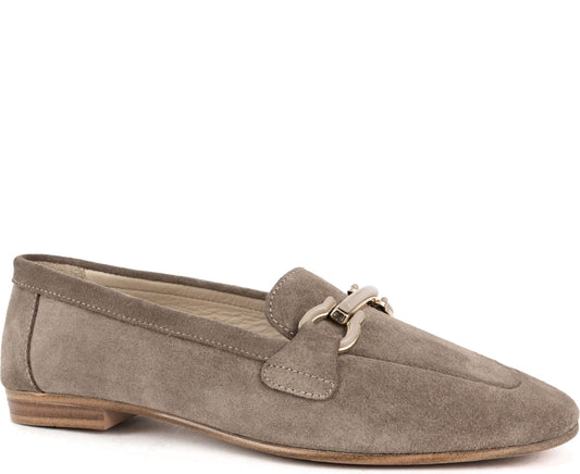beige classic closed loafers