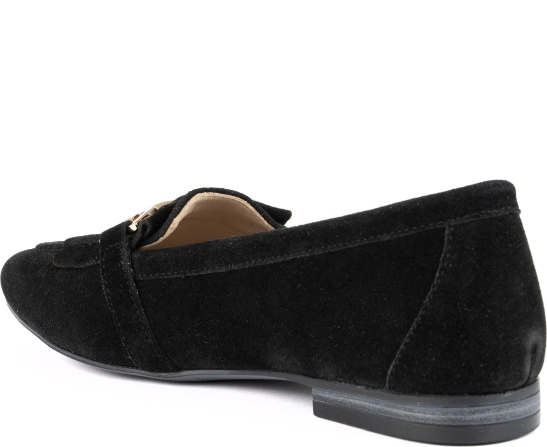 black classic closed loafers