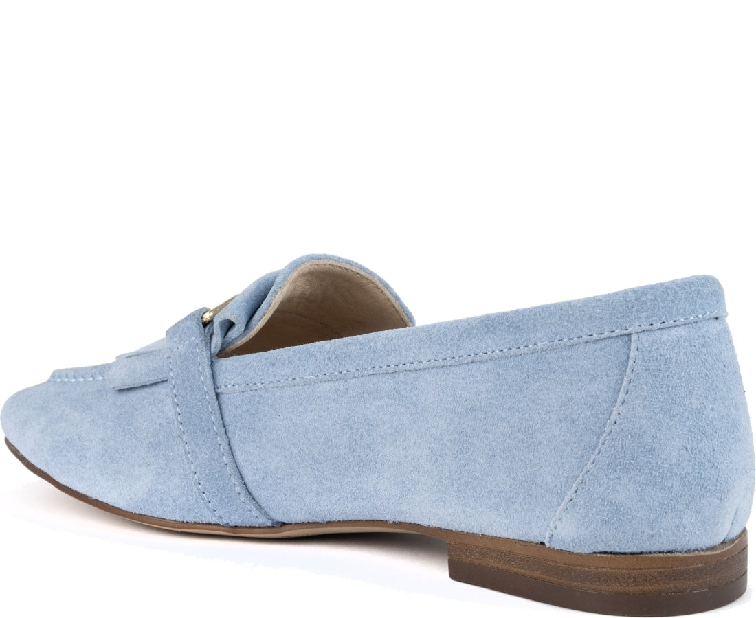 blue classic closed loafers