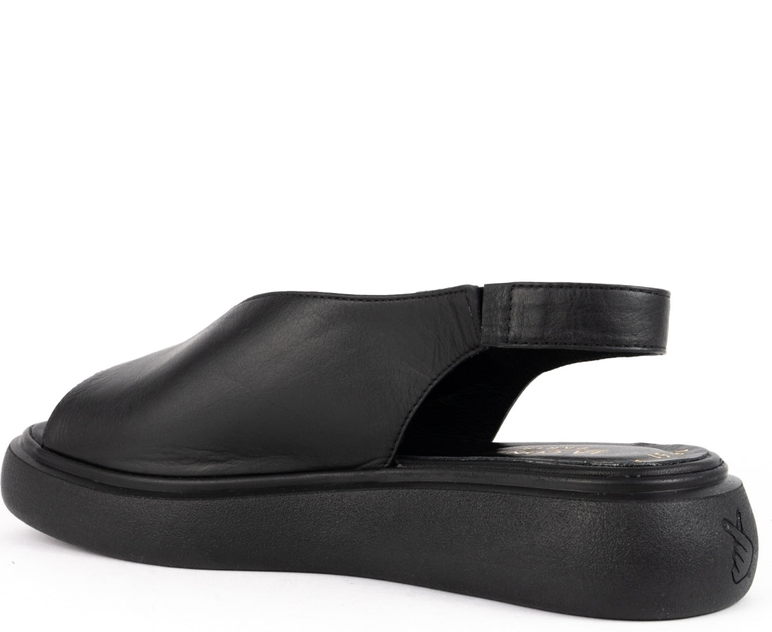 black casual open sandals