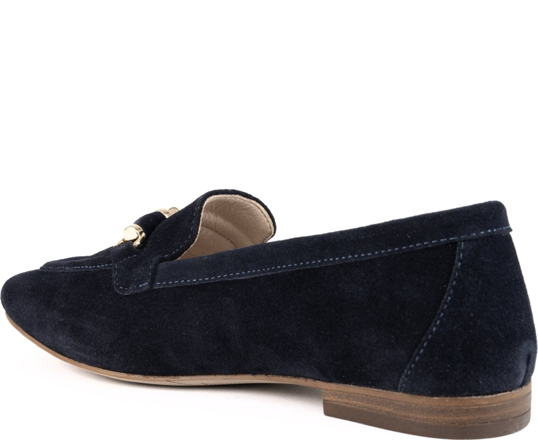 blue classic closed loafers
