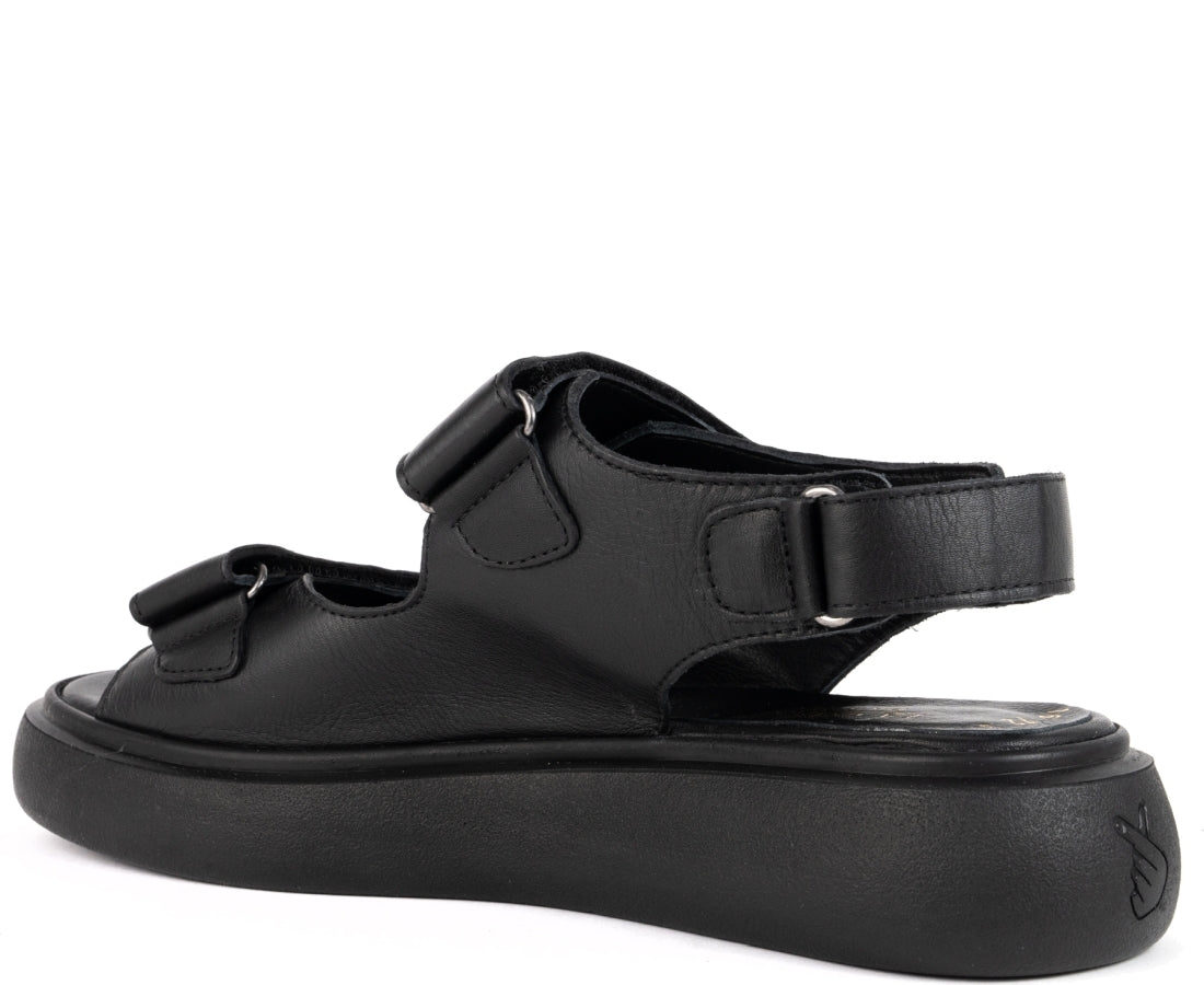 black casual open sandals