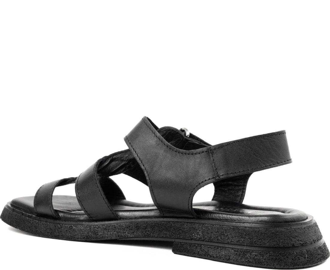 black casual open sandals
