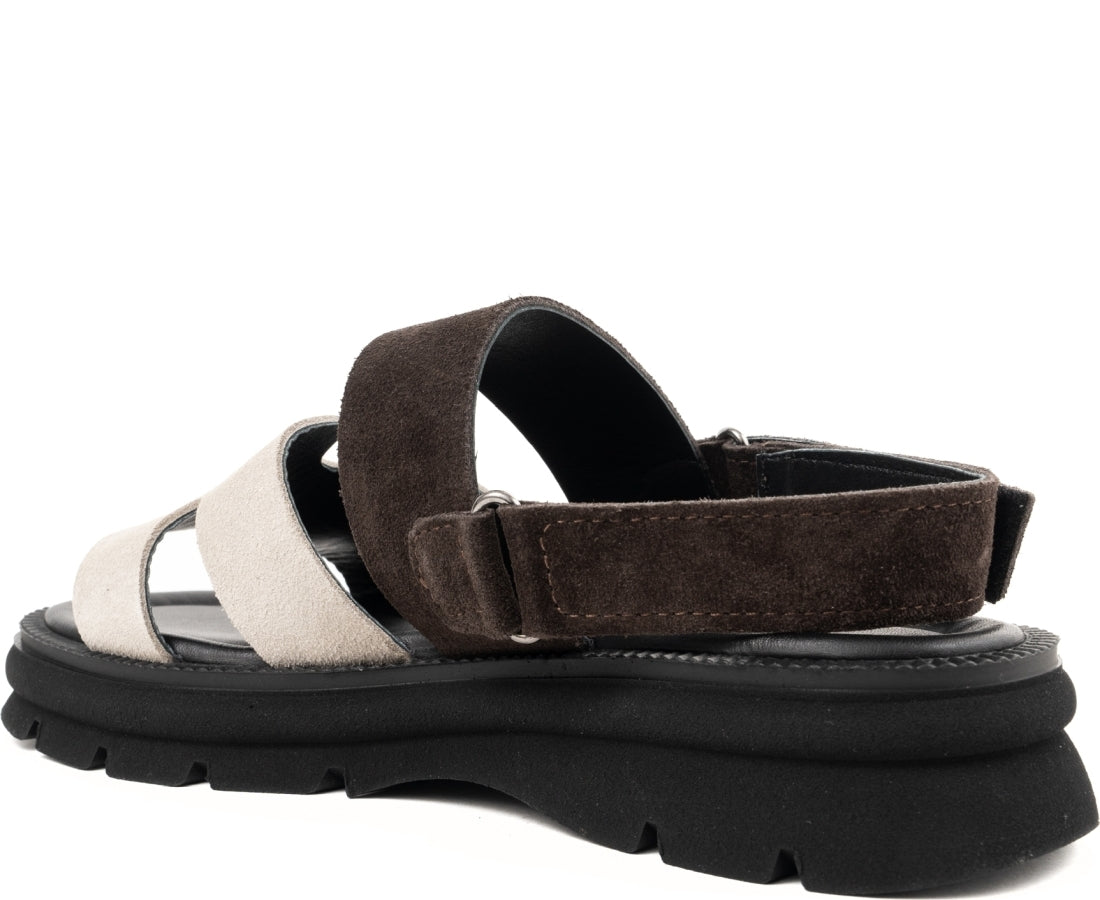 brown casual open sandals