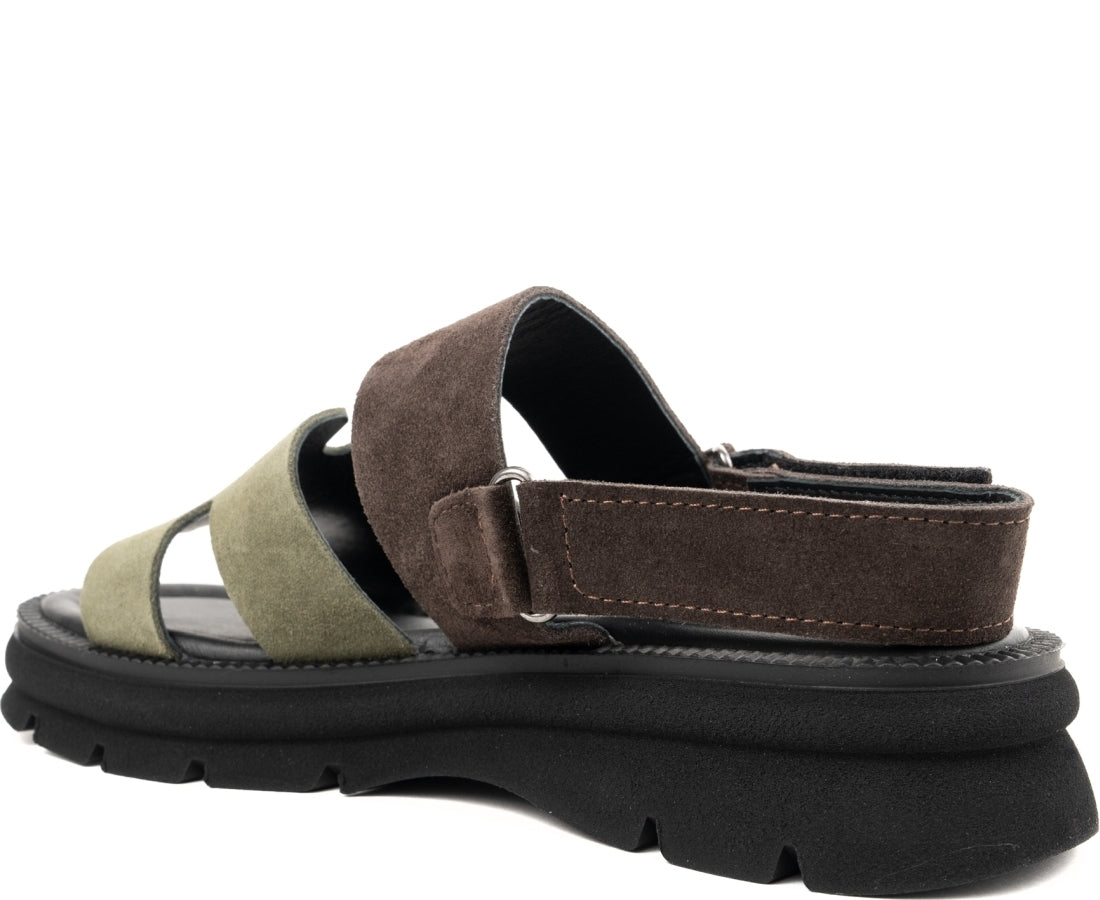 brown casual open sandals