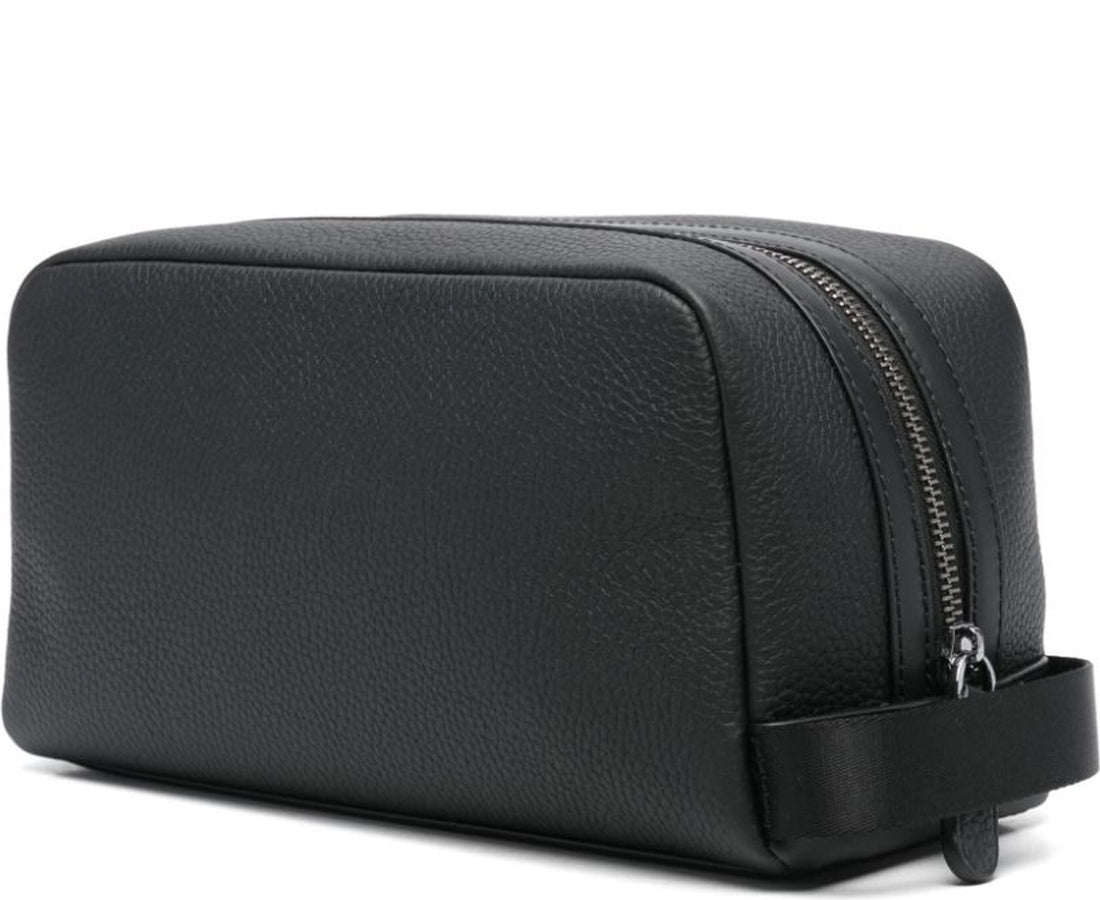 logo-lettering wash bag