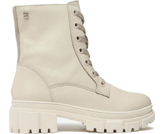 white casual closed booties