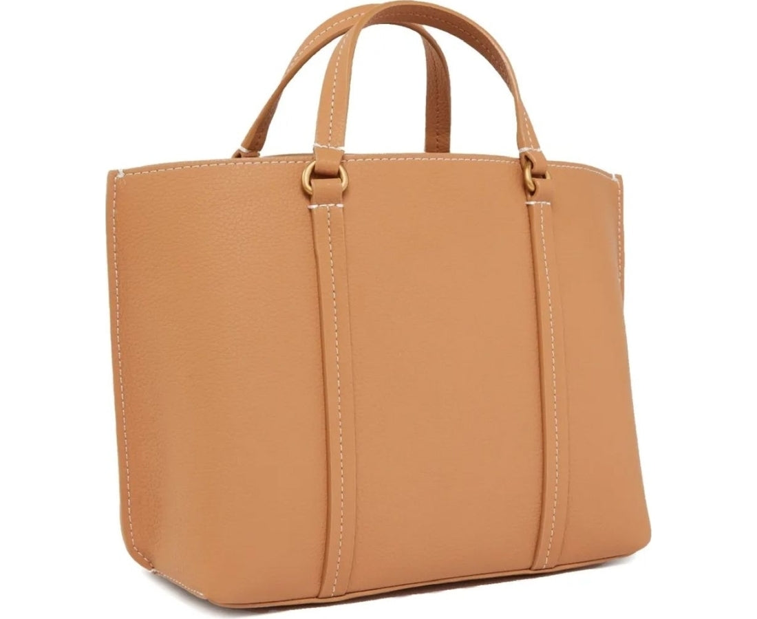 carrie leather tote bag