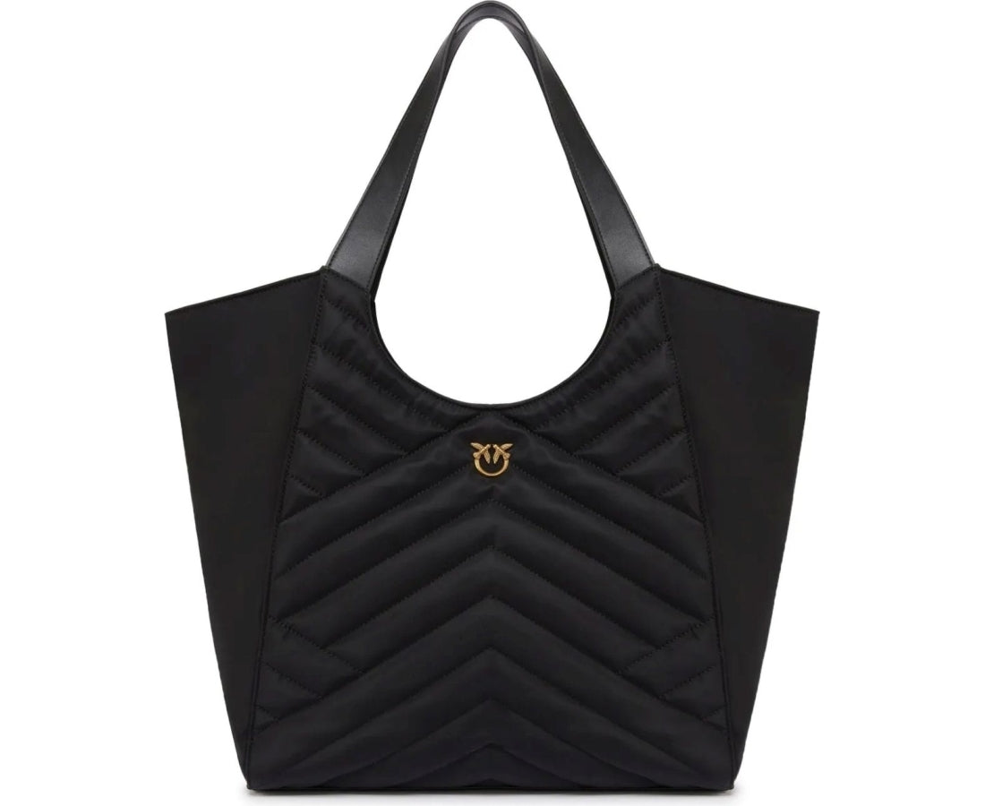 black casual tote bag