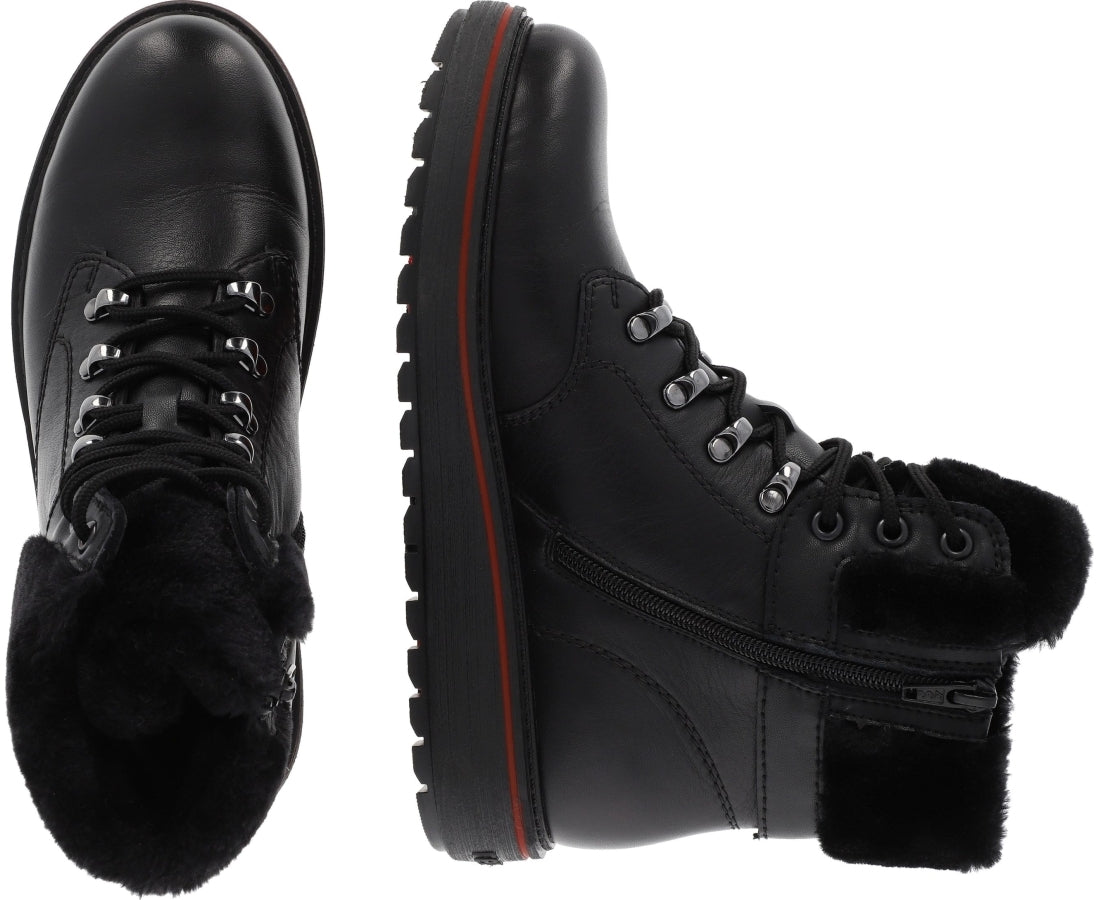 black casual closed booties