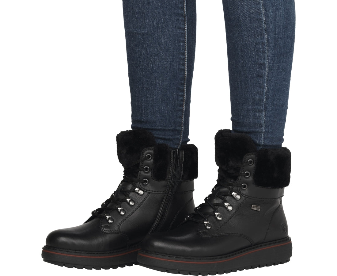 black casual closed booties