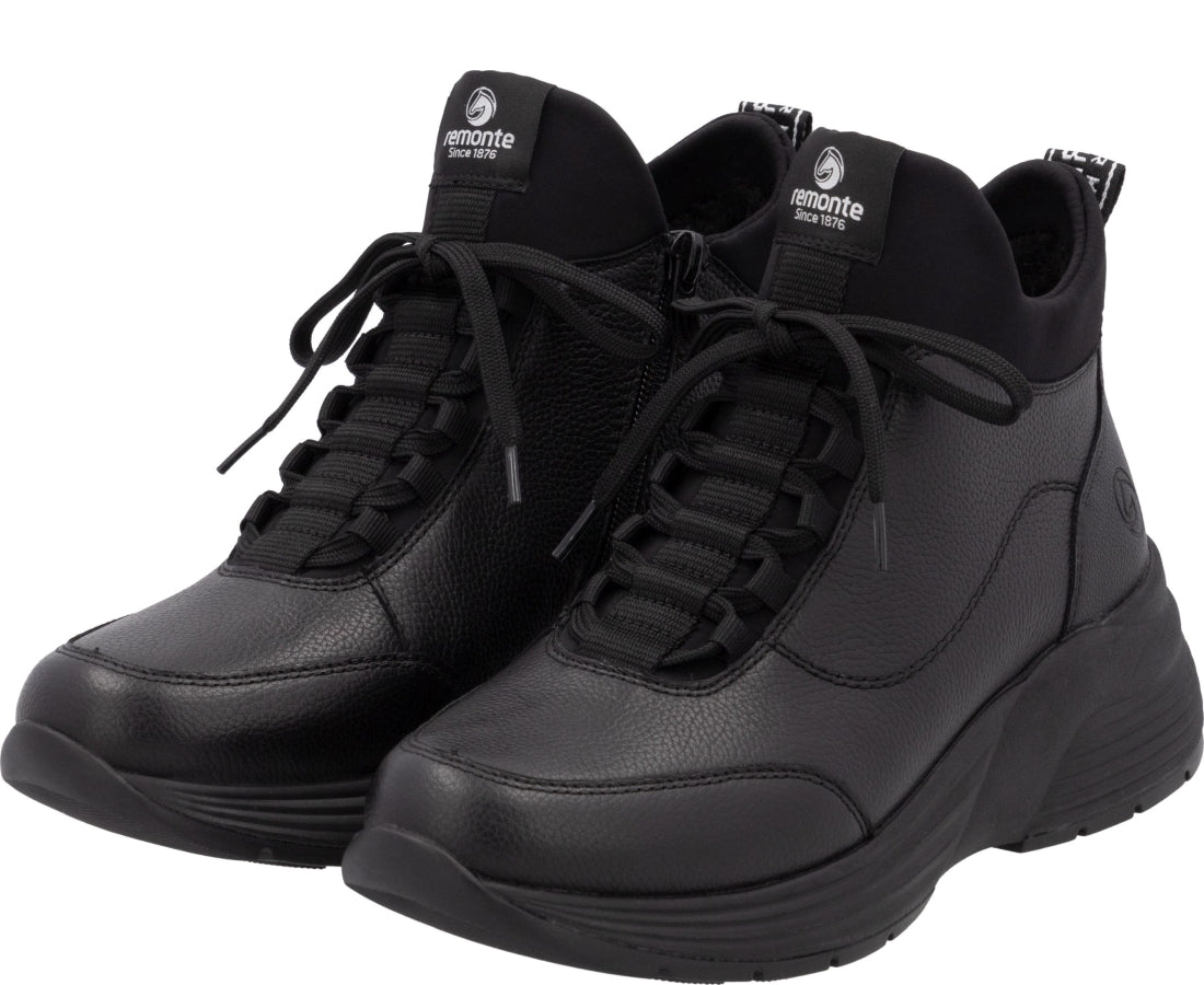 black casual closed booties