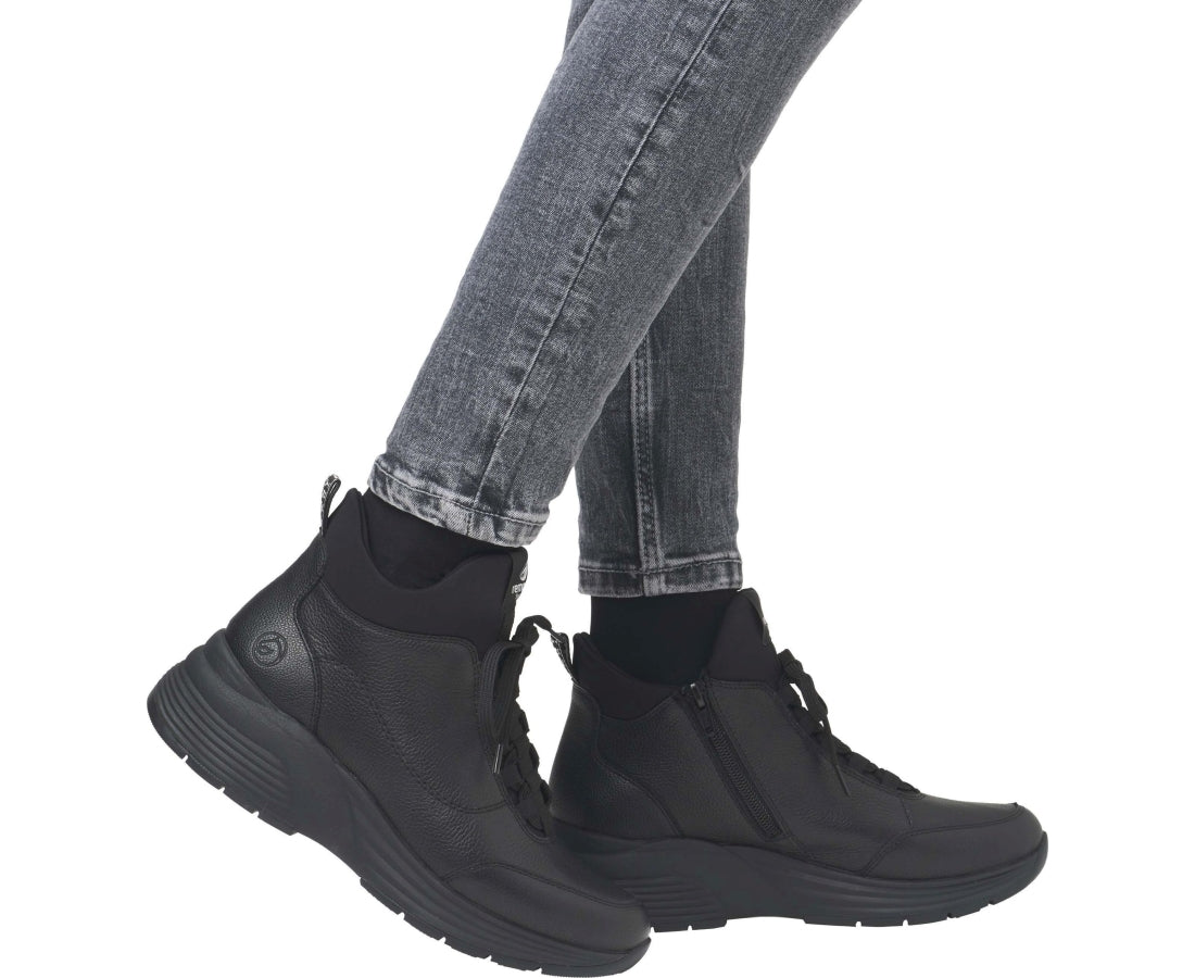 black casual closed booties