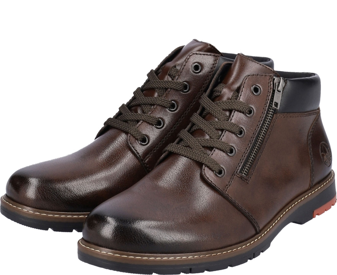 brown casual closed booties
