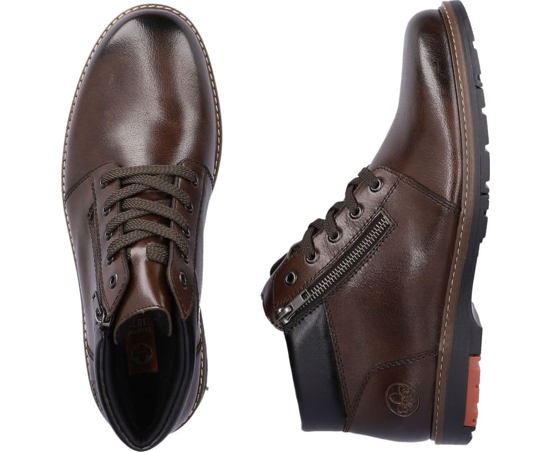 brown casual closed booties