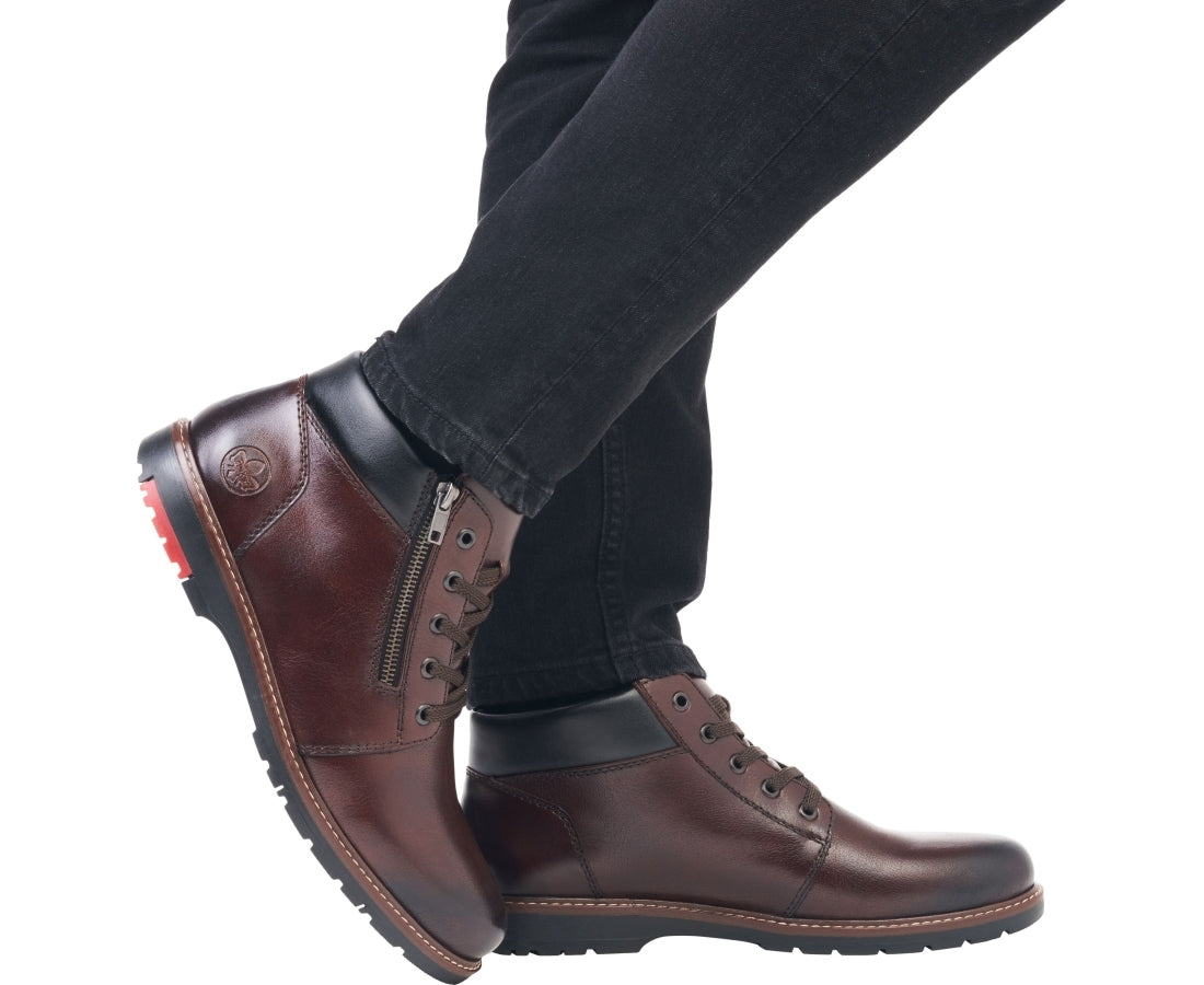 brown casual closed booties