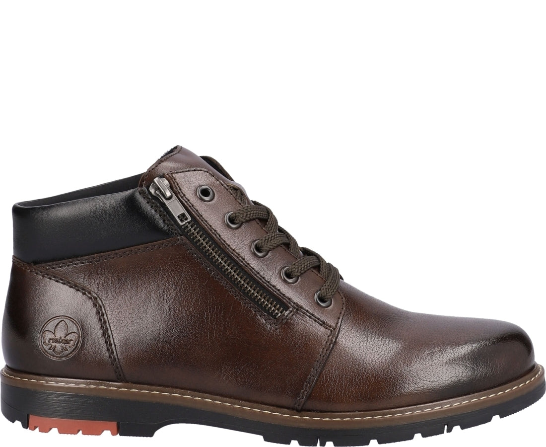 brown casual closed booties