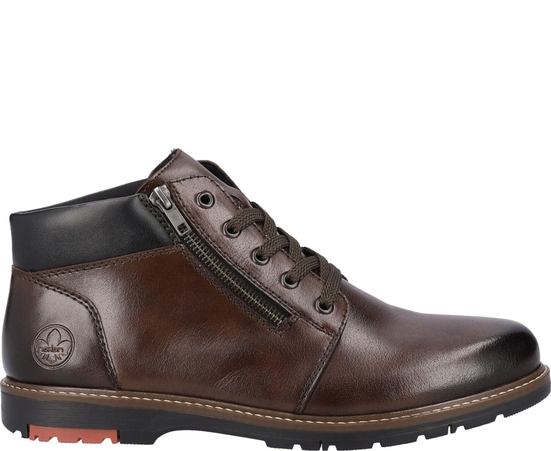 brown casual closed booties