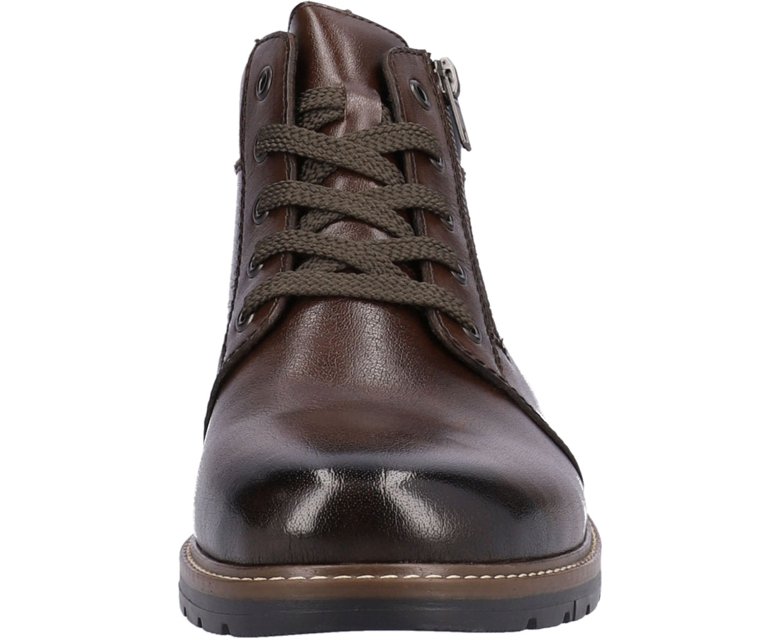 brown casual closed booties