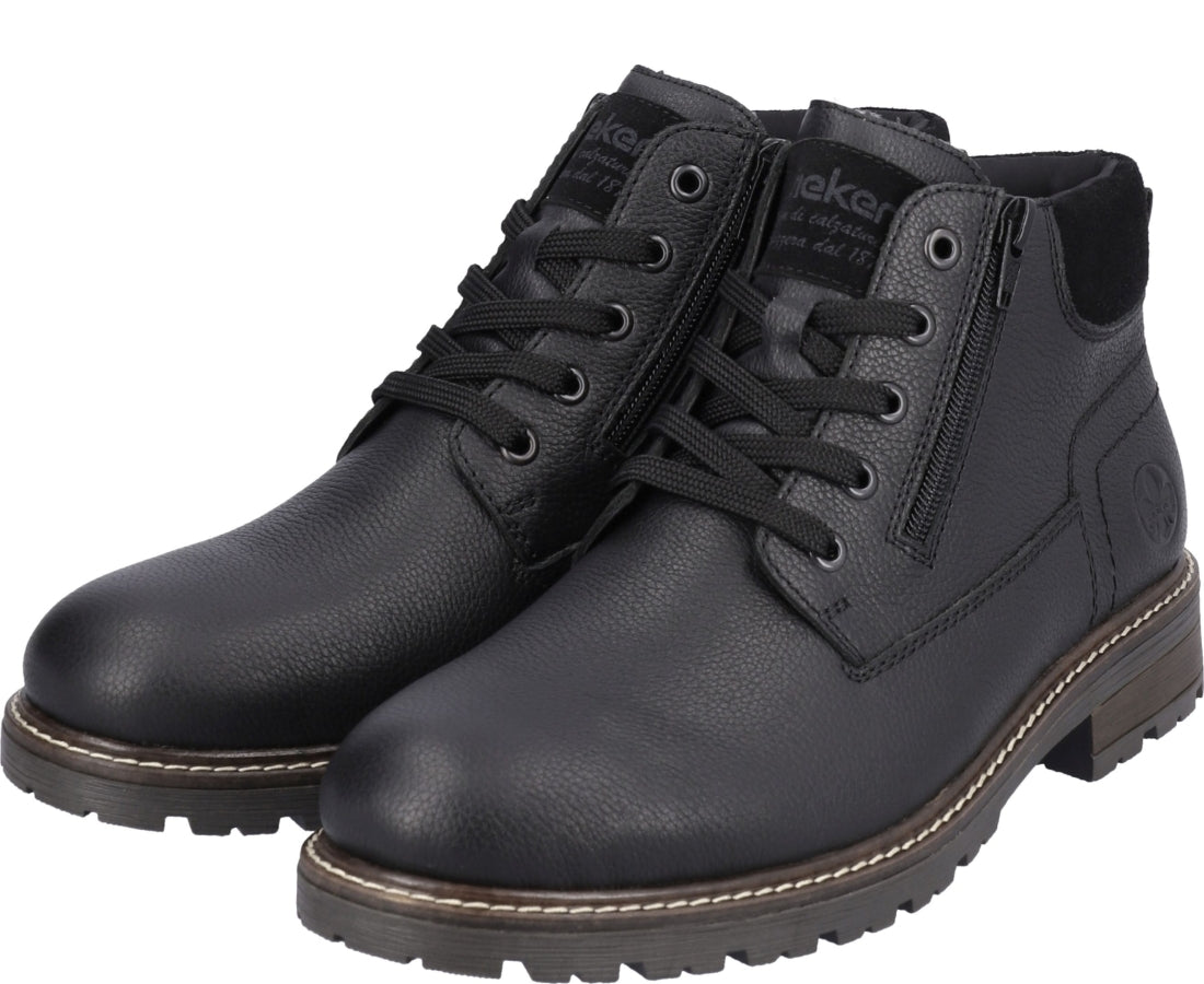 black casual closed booties