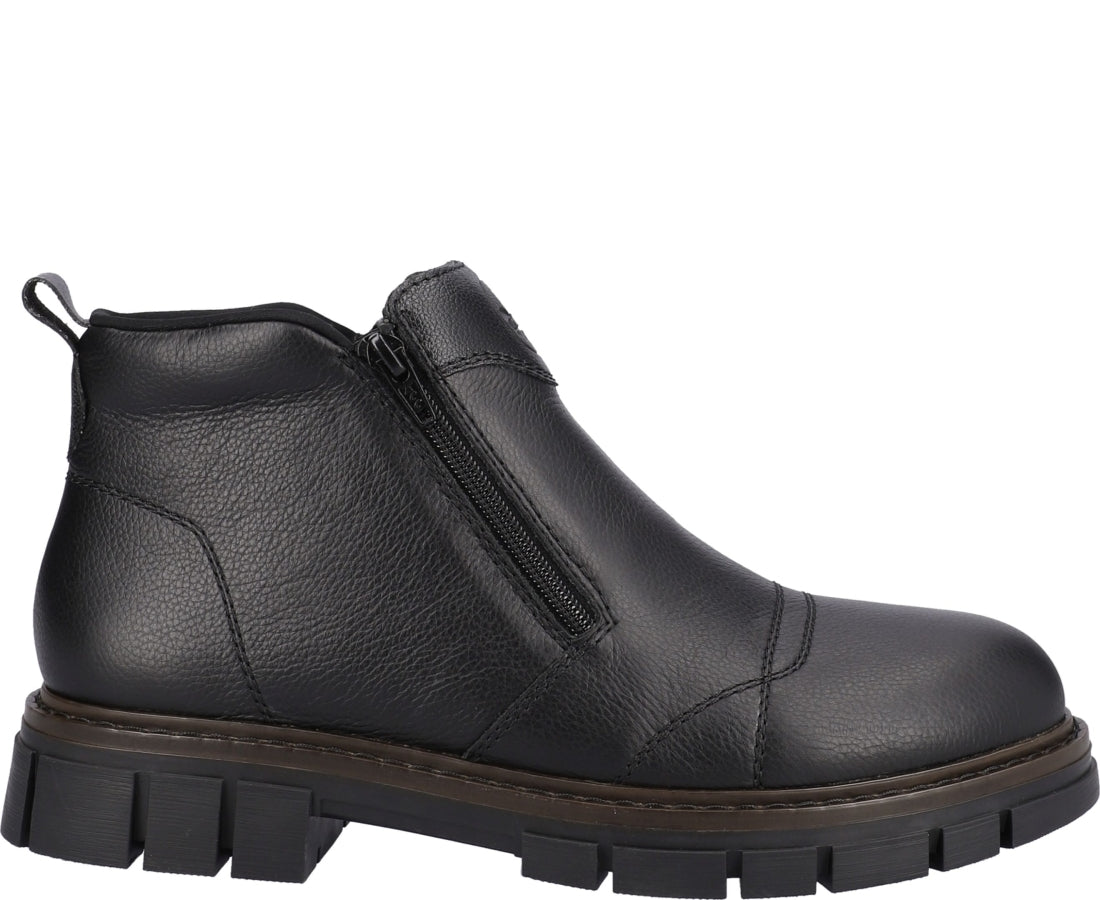 black casual closed booties