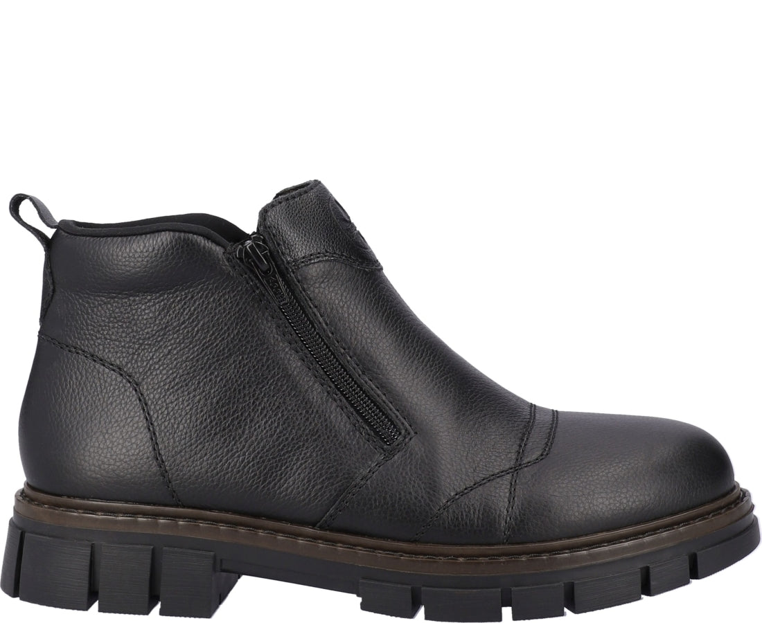 black casual closed booties