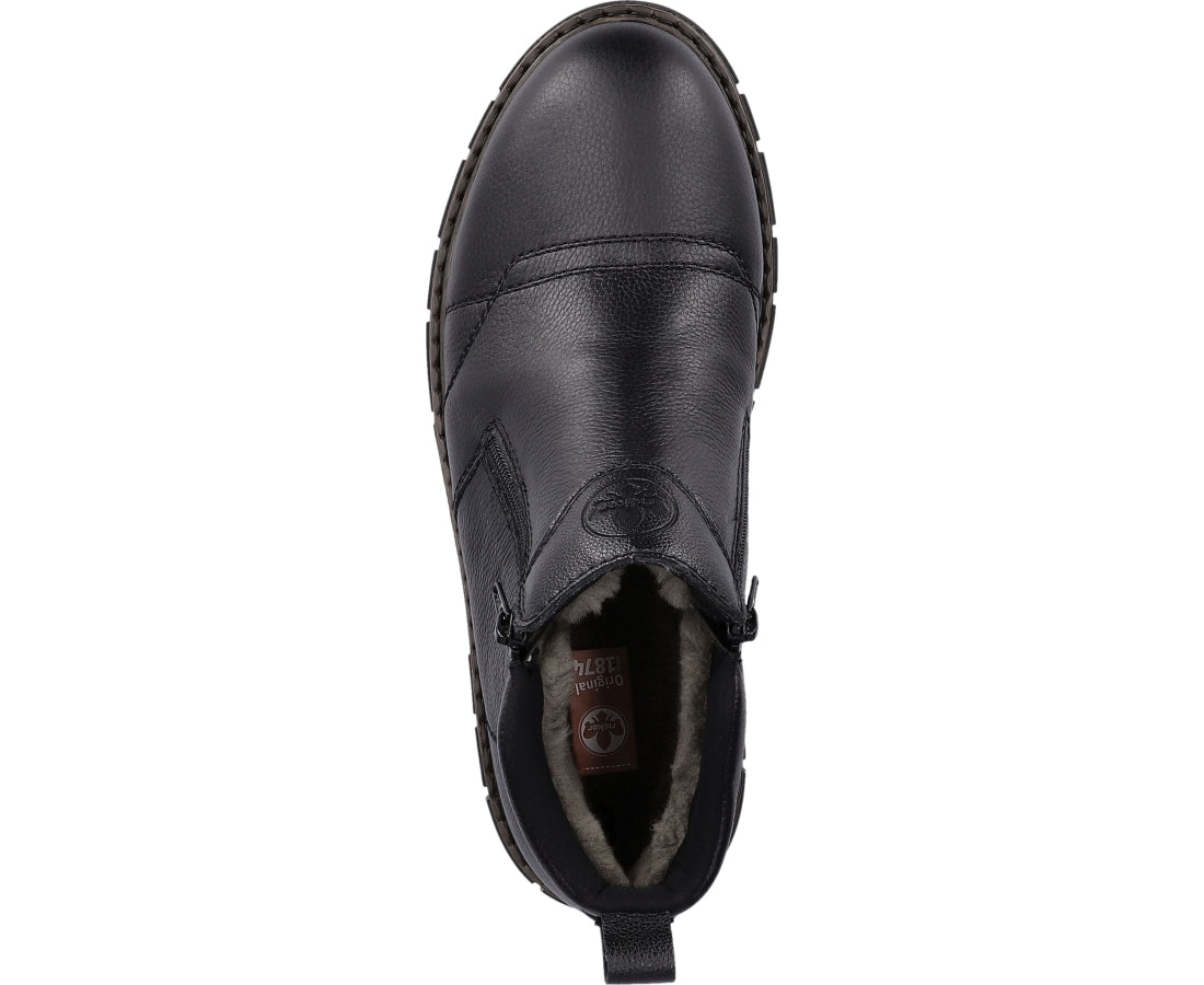 black casual closed booties