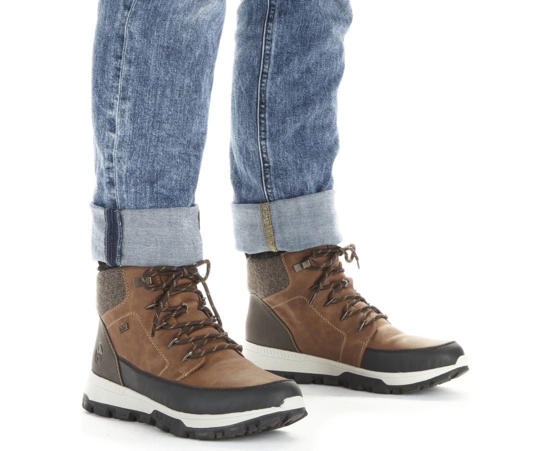 brown casual closed booties