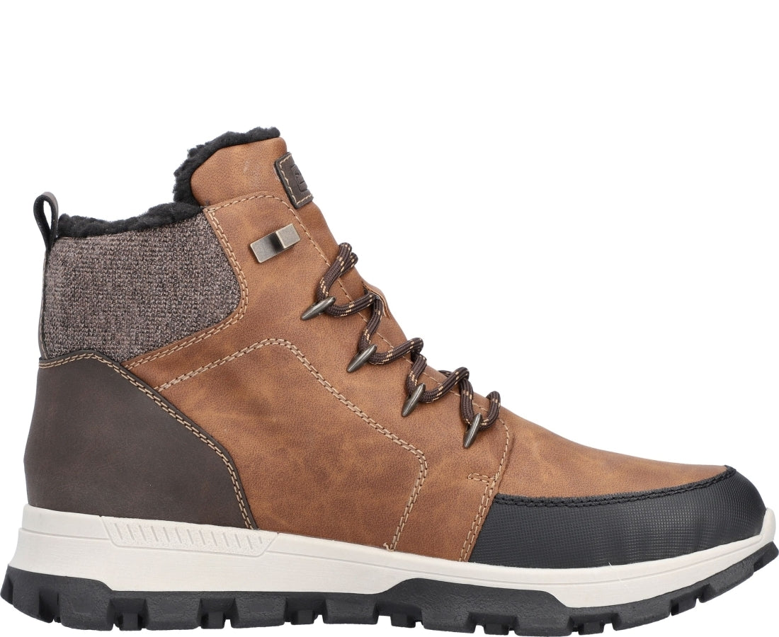 brown casual closed booties