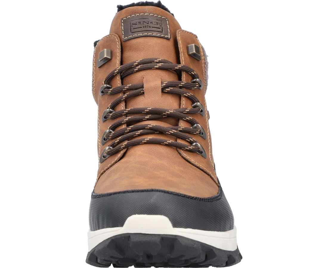 brown casual closed booties