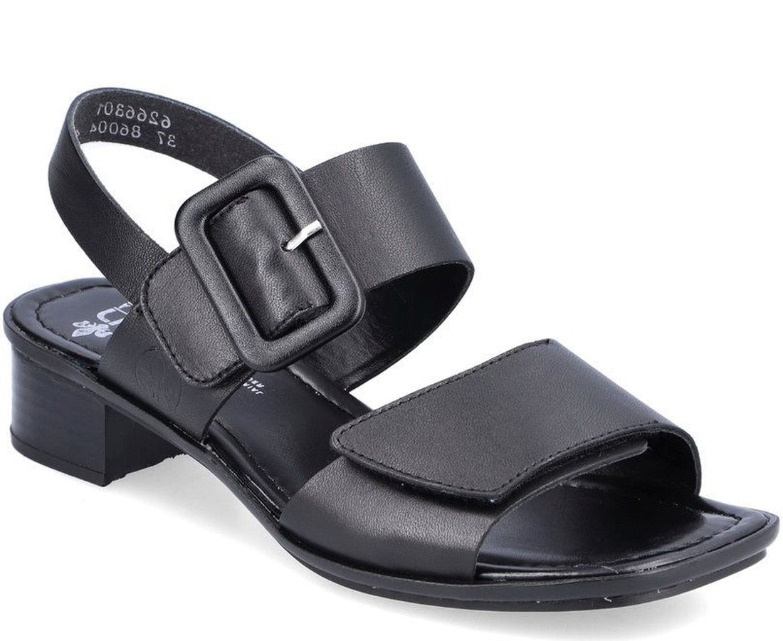 black casual open sandals
