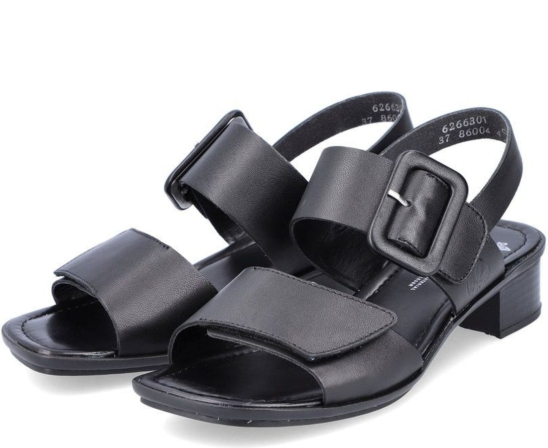 black casual open sandals