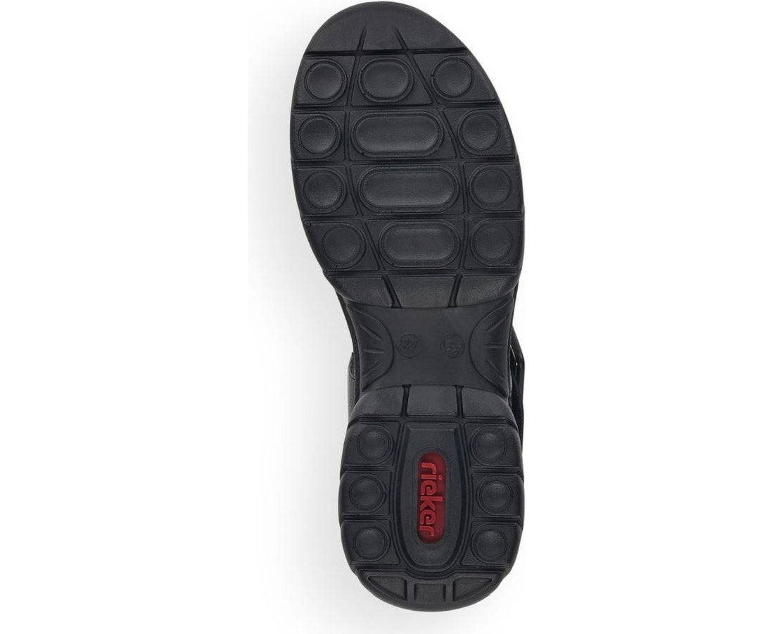 black casual open sandals