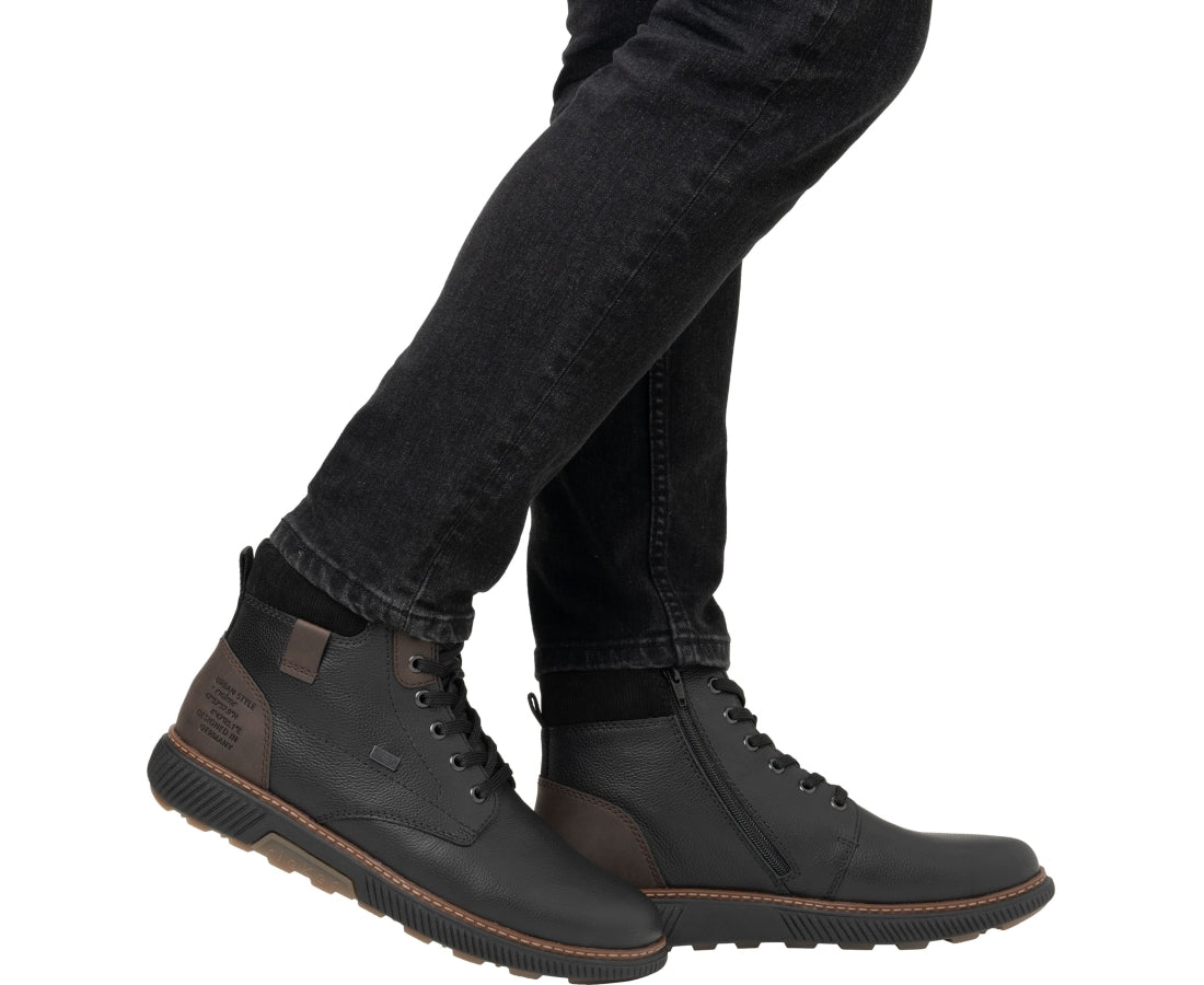 black casual closed booties