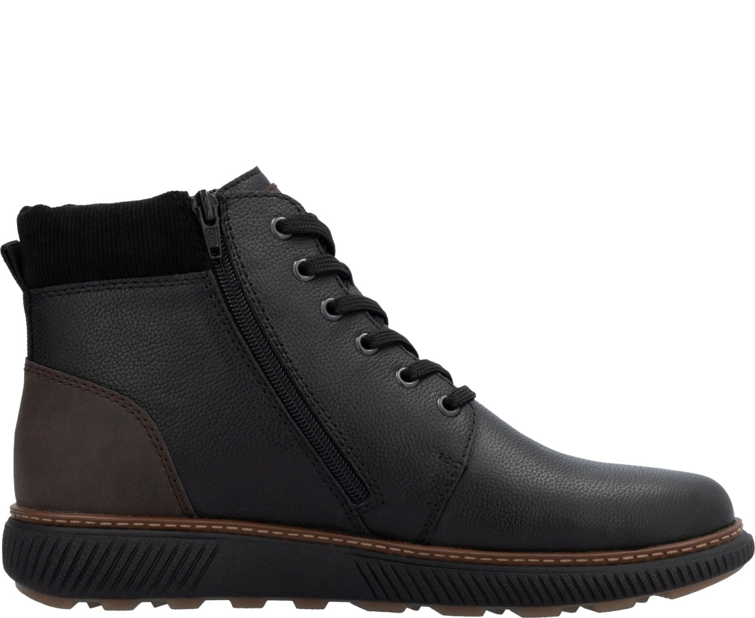 black casual closed booties