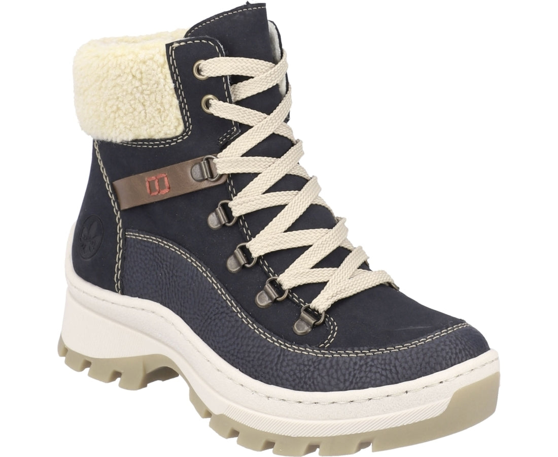 blue casual closed booties