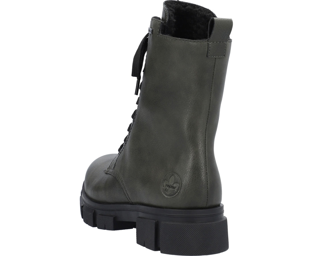 green casual closed booties