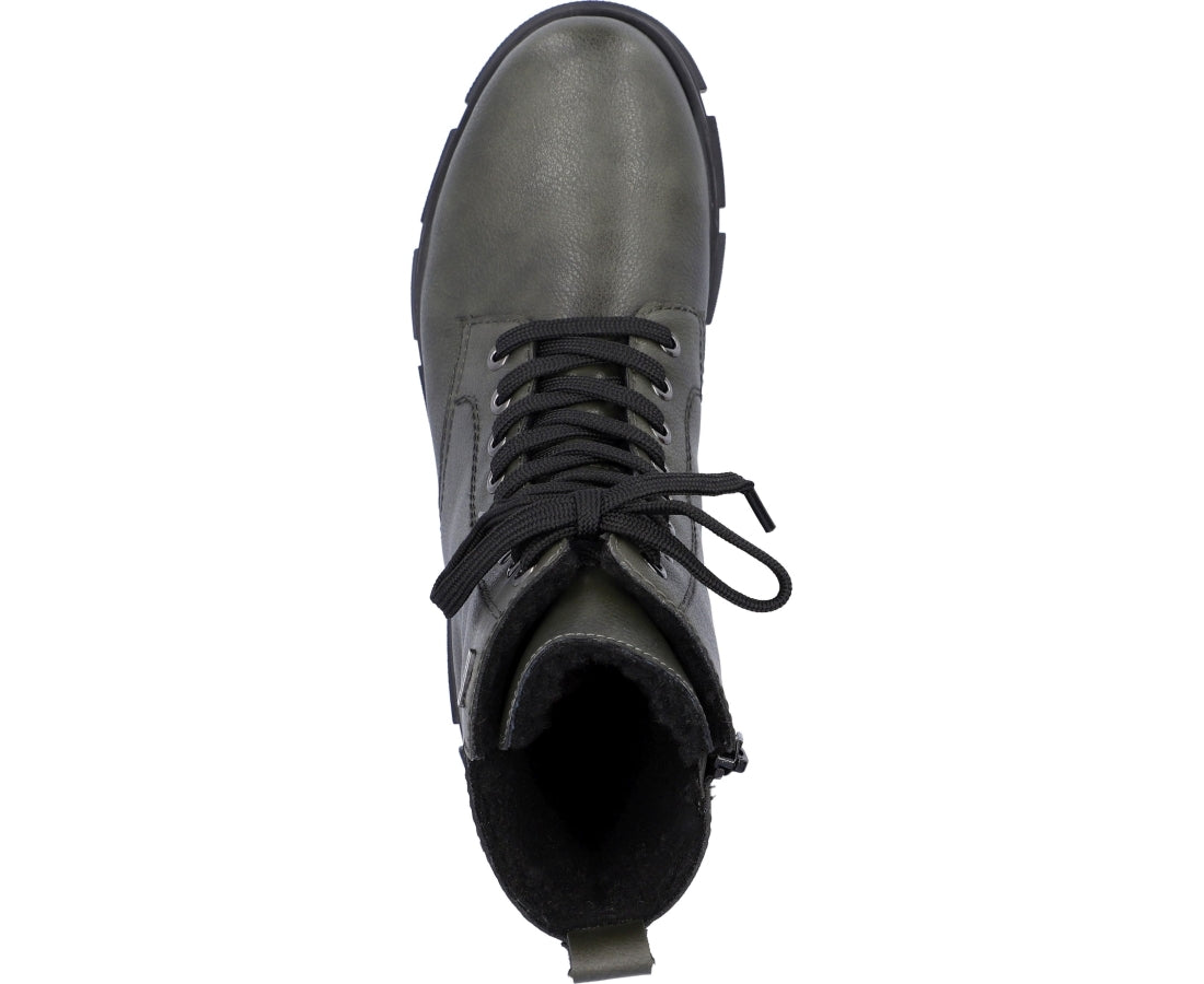 green casual closed booties