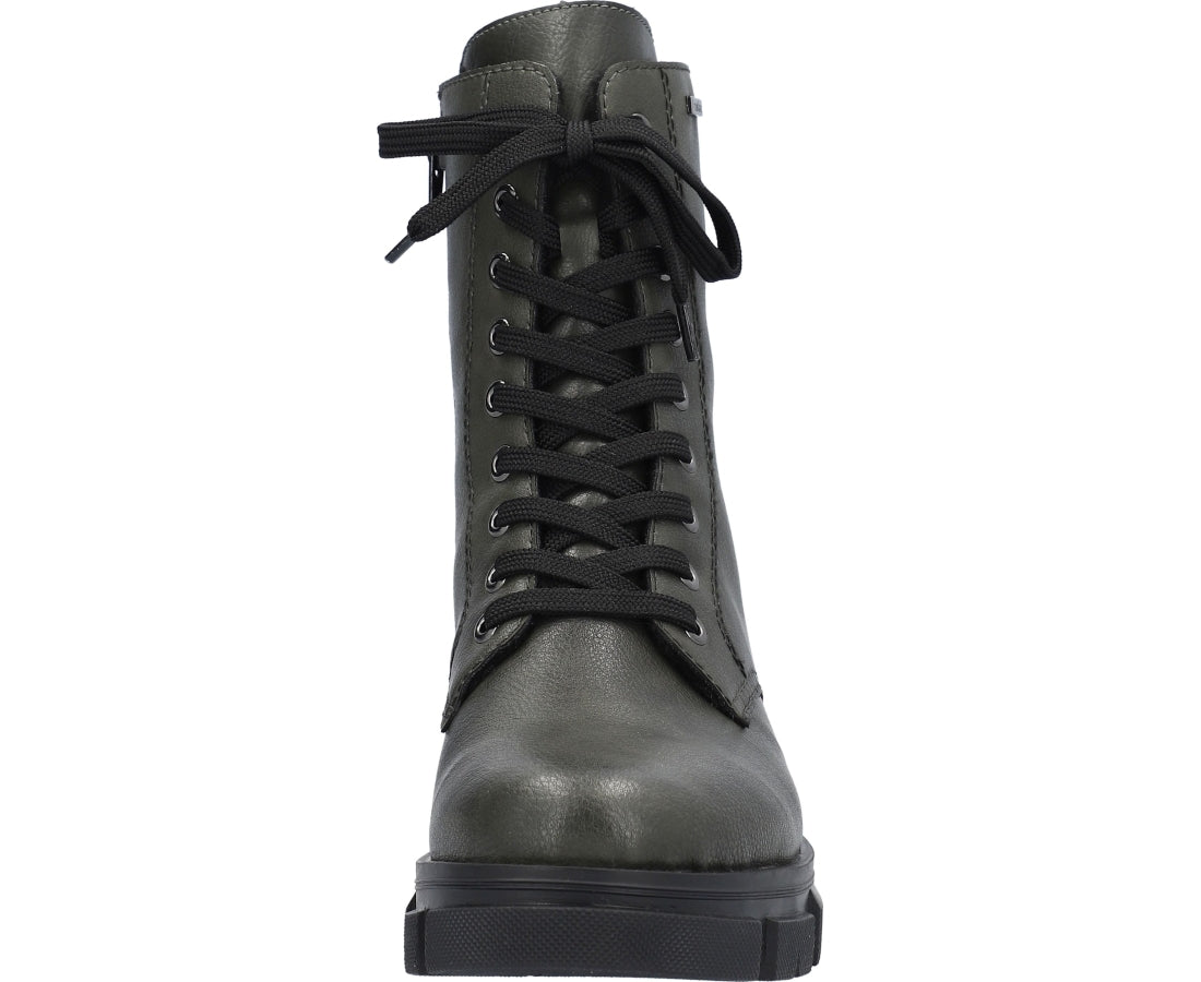 green casual closed booties