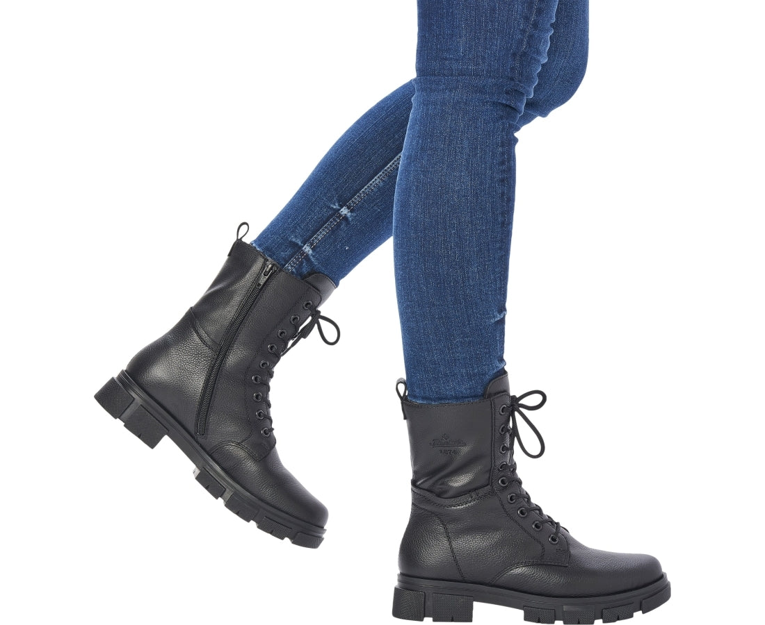 black casual closed booties