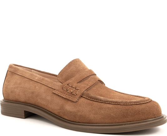 brown casual closed loafers
