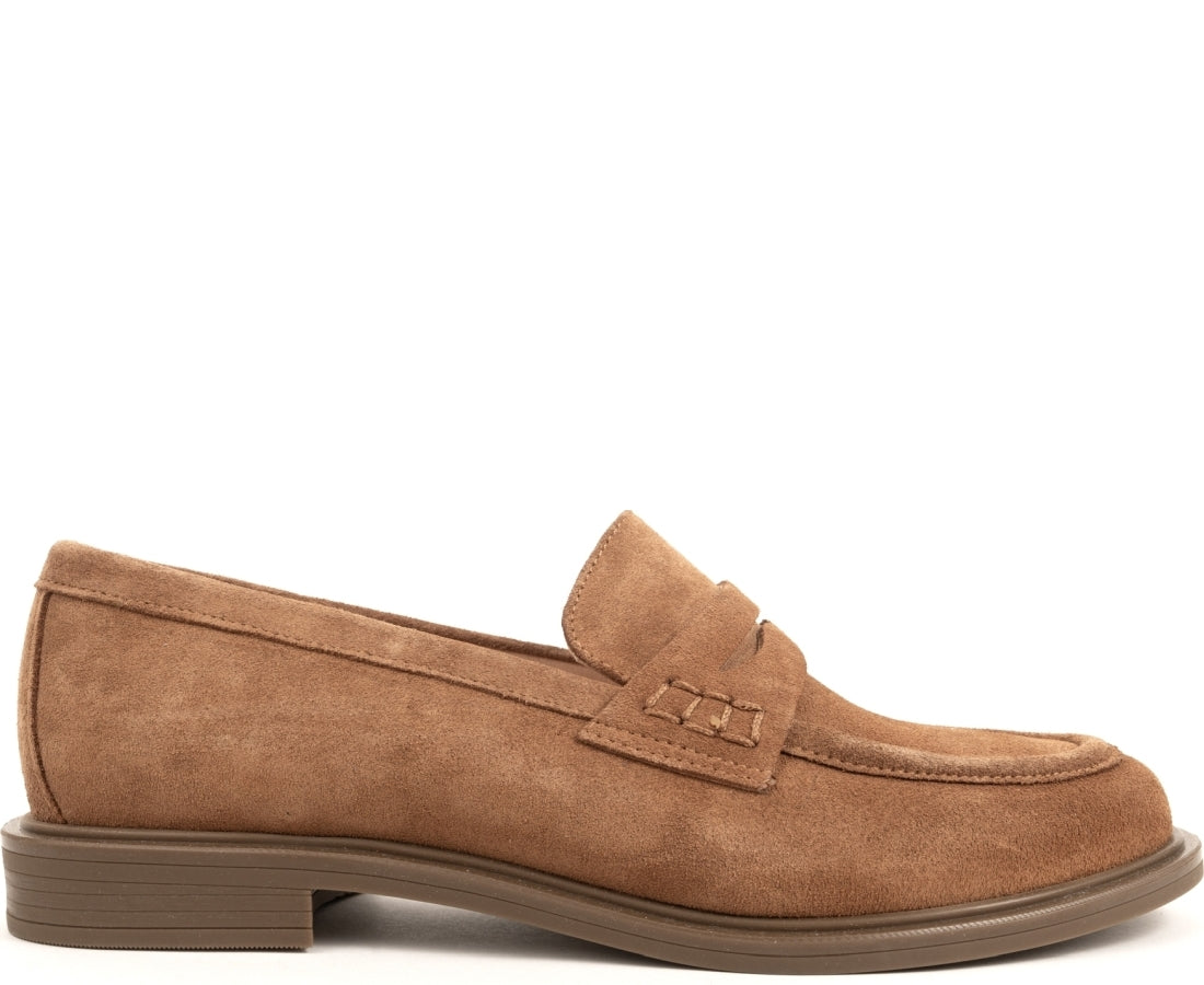 brown casual closed loafers