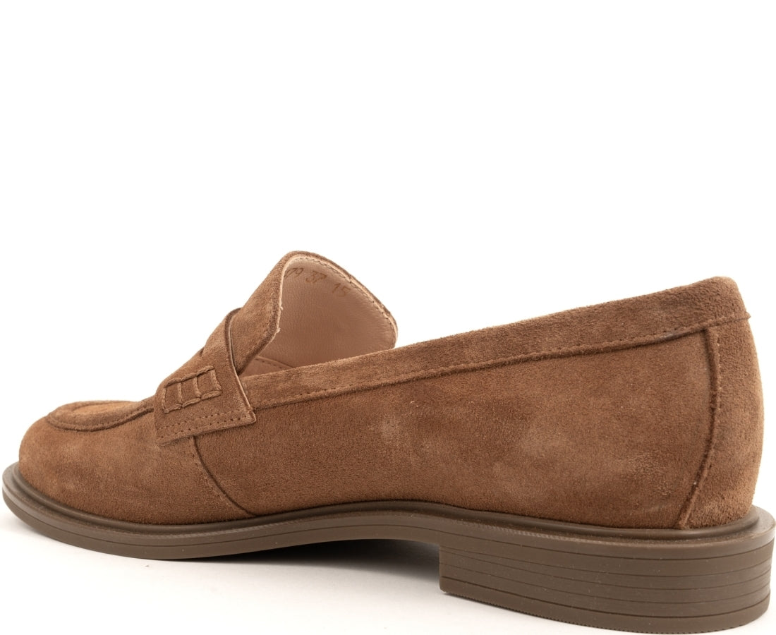 brown casual closed loafers