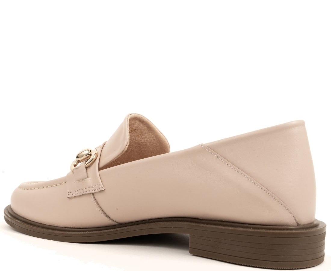 beige casual closed loafers