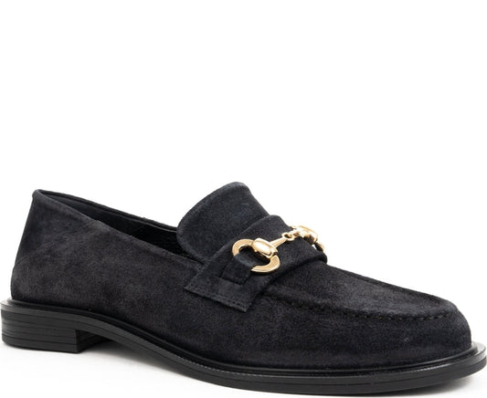 dark blue casual closed loafers