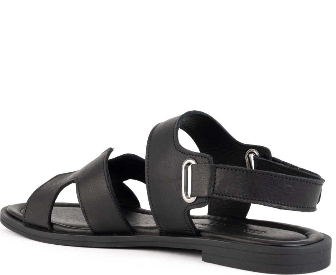 black casual open sandals