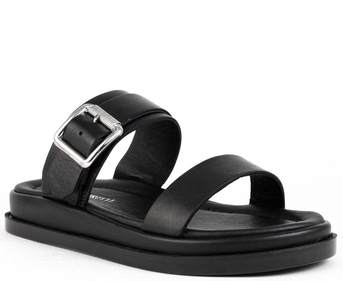 black casual open sandals